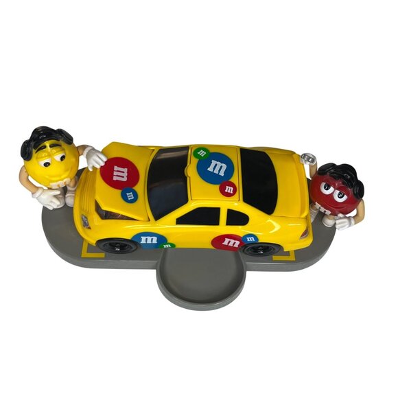 M&Ms Under The Hood Racing Team Toy Car Candy Dispenser Yellow Red - Picture 3 of 8